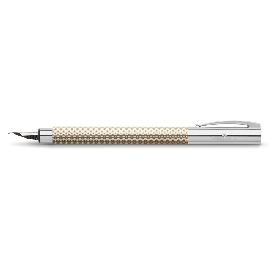 Faber-Castell - Stylo-plume Ambition OpArt White Sand M