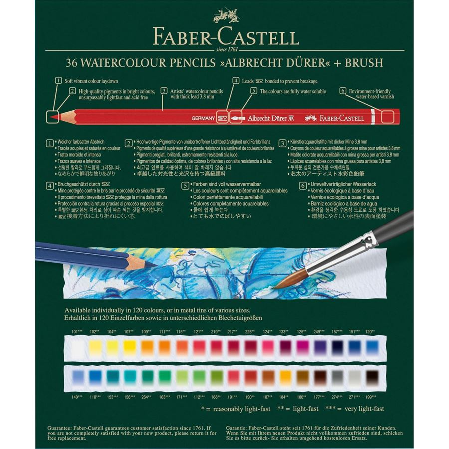 Faber-Castell - Albrecht Dürer Aquarellstift, 36er Atelierbox