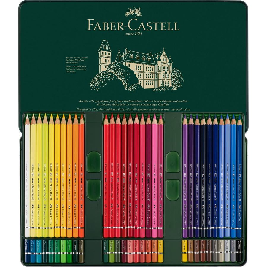 Faber-Castell - Crayons aquarellable Albrecht Dürer boîte métal de 60