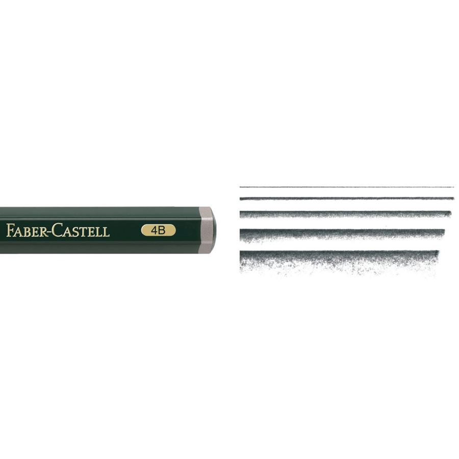 Faber-Castell - Crayon graphite Castell 9000 Jumbo 4B
