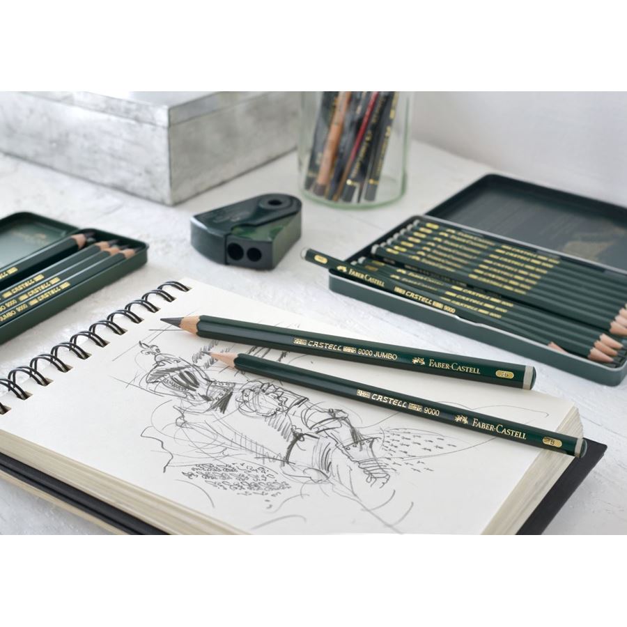Faber-Castell - Castell 9000 Bleistift, Art Set, 12er Metalletui