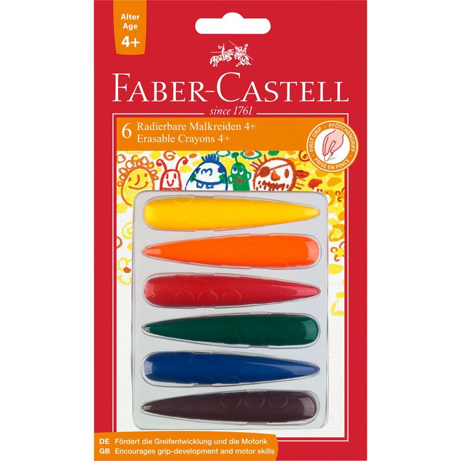 Faber-Castell - Craies doigts blister de 6