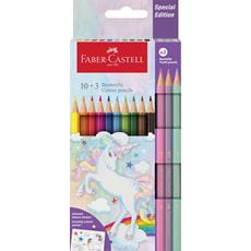 Faber-Castell - Crayon de couleur licorne, étui en carton de 13