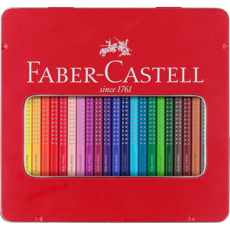 Faber-Castell - Colour Grip Buntstift, 24er Metalletui