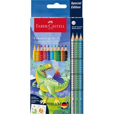 Faber-Castell - Colour Grip Bunstift, Special Edition Dino, 13er Kartonetui