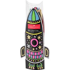 Faber-Castell - Colour Grip Buntstift Malset „Rakete“, 10-teilig