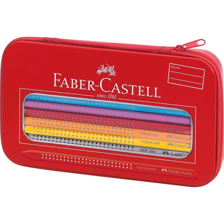 Faber-Castell - Colour Grip Malset Ballon im Metalletui, 18-teilig