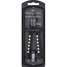 Faber-Castell - Compas à réglage instantané Factory chrome black