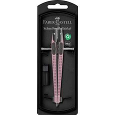 Faber-Castell - Compas à réglage instantané Grip rose shadows