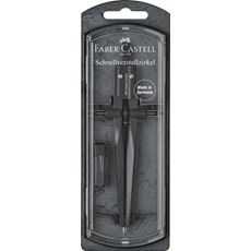 Faber-Castell - Compas Stream  avec mécanisme de réglage rapide, noir