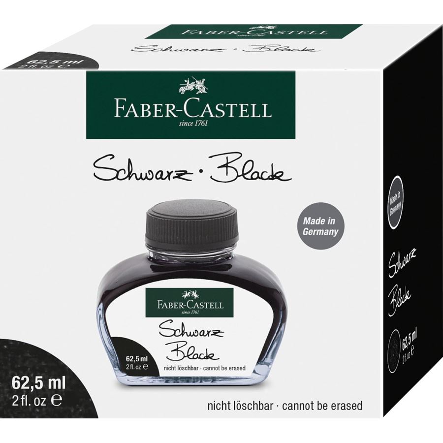 Faber-Castell - Flacon d'encre 62,5 ml, Noir