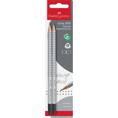 Faber-Castell - Blister Cr Grip 2001 bout gomme B x2