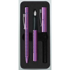 Faber-Castell - Füller/Kugelschreiber Set Grip Edition Glam violet