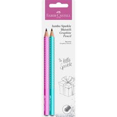 Faber-Castell - 2 crayons graphite Jumbo Sparkle automne nacré