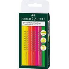 Faber-Castell - Grip Marker Textliner, 4er Etui
