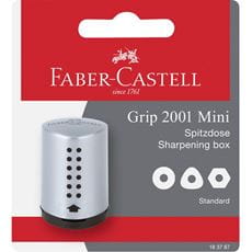 Faber-Castell - Grip Mini Einfachspitzdose, silber, 1er Set