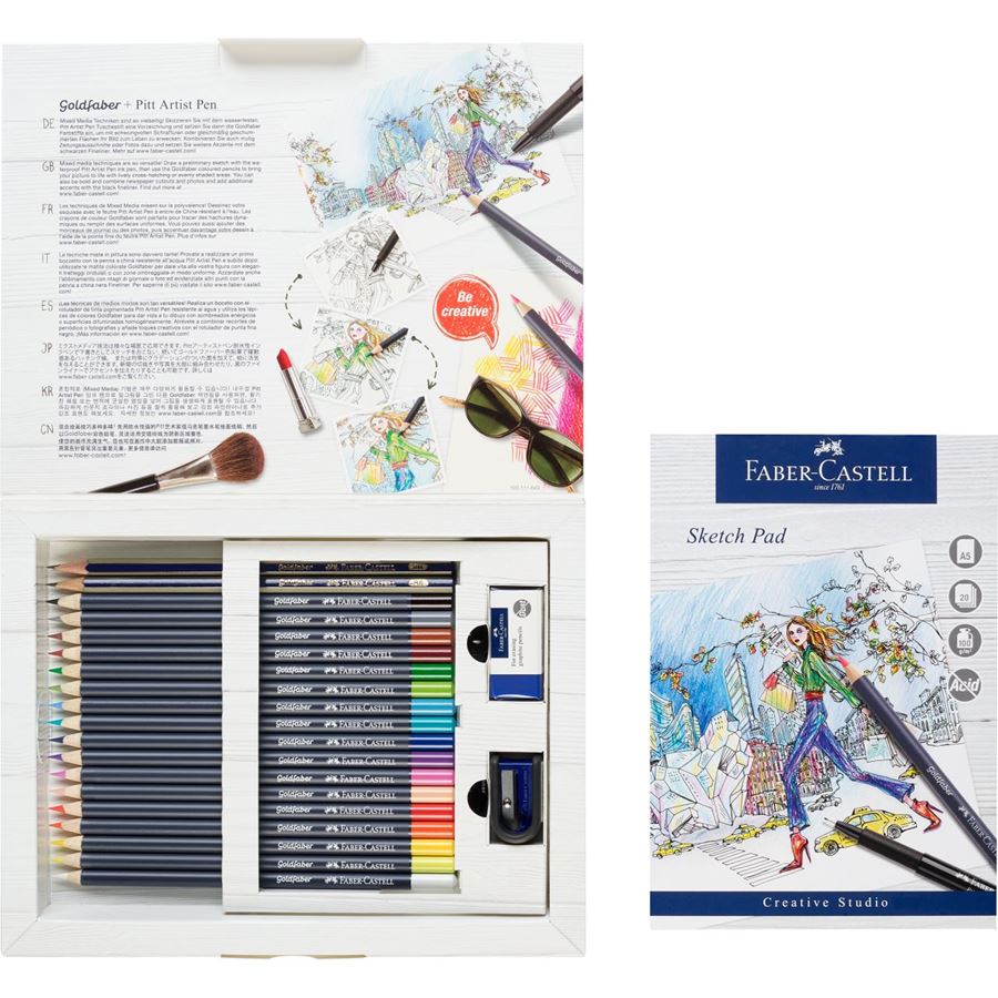 Faber-Castell - Crayon de couleur Goldfaber, coffret cadeau, 23 pièces