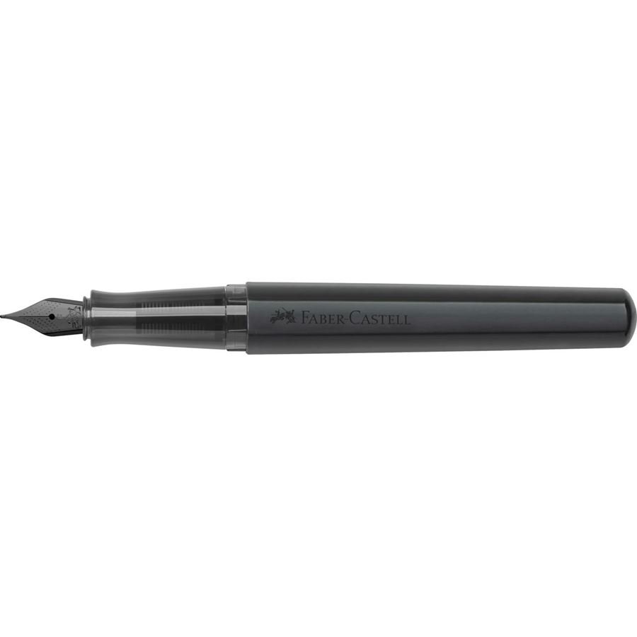 Faber-Castell - Stylo-plume Hexo noir mat, taille de plume fine