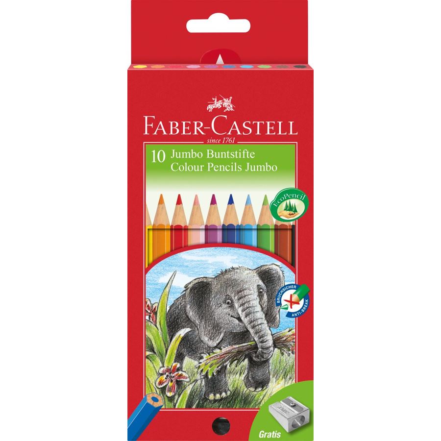 Faber-Castell - Classic Colour Jumbo Buntstift, 10er Kartonetui