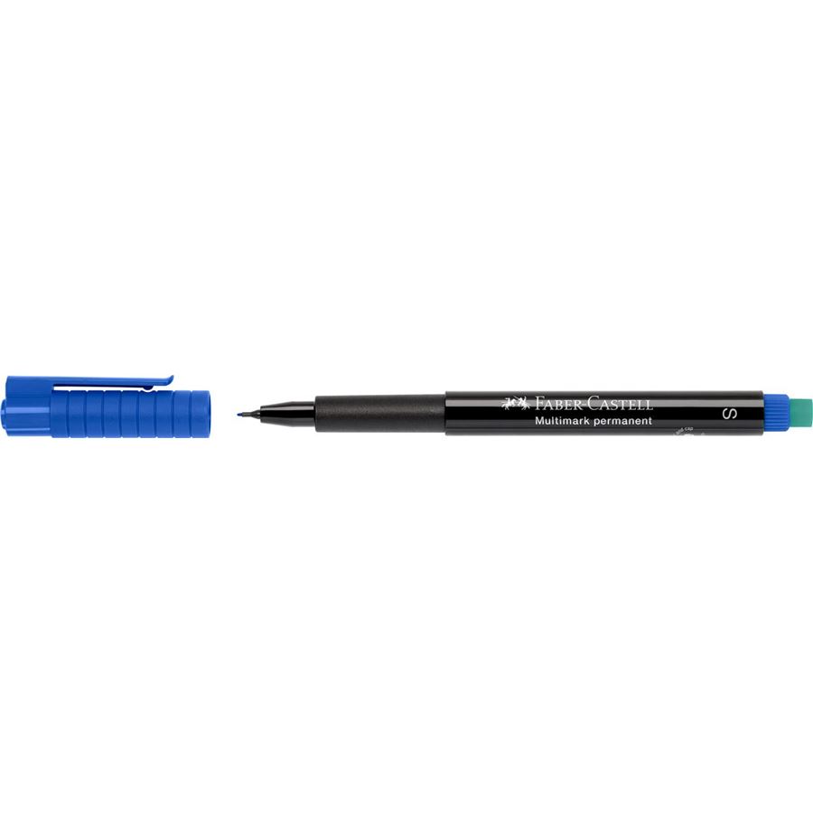 Faber-Castell - Multimark Folienstift permanent, S, blau