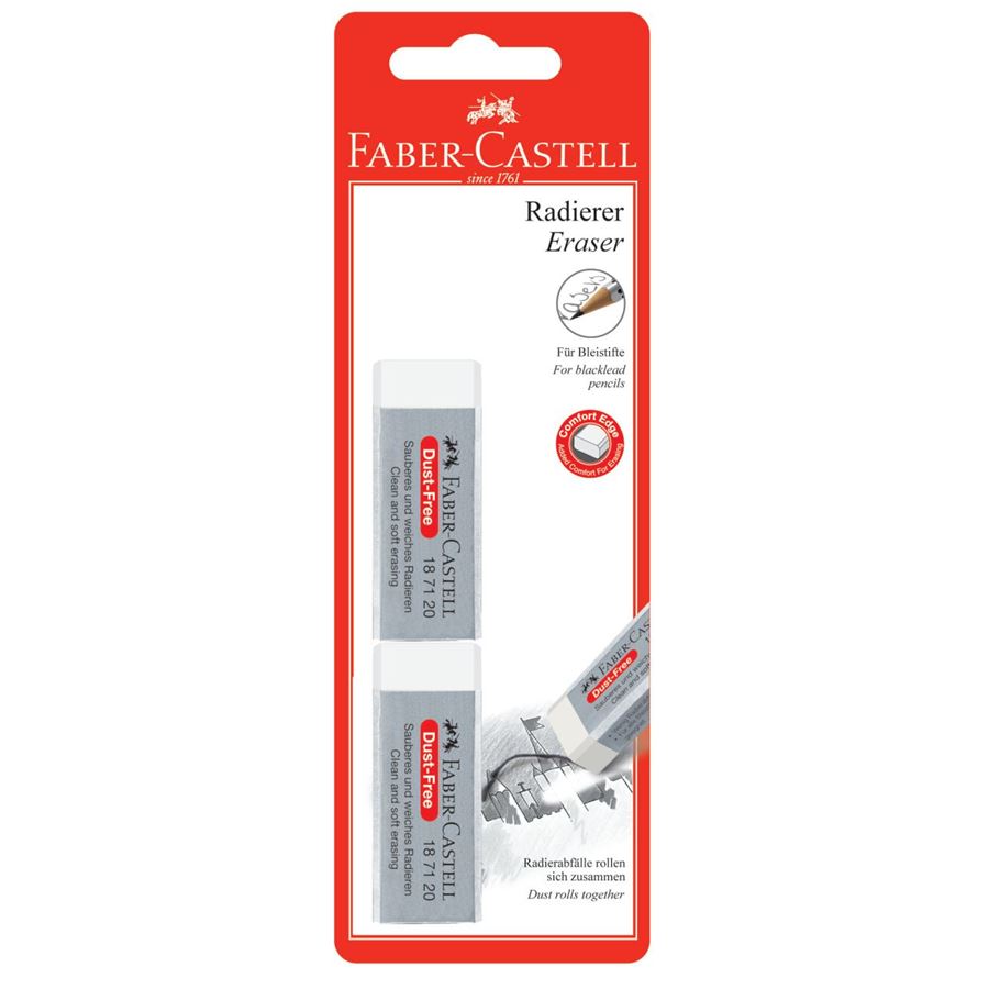 Faber-Castell - Blister Gommes Dust-free 187120 2x