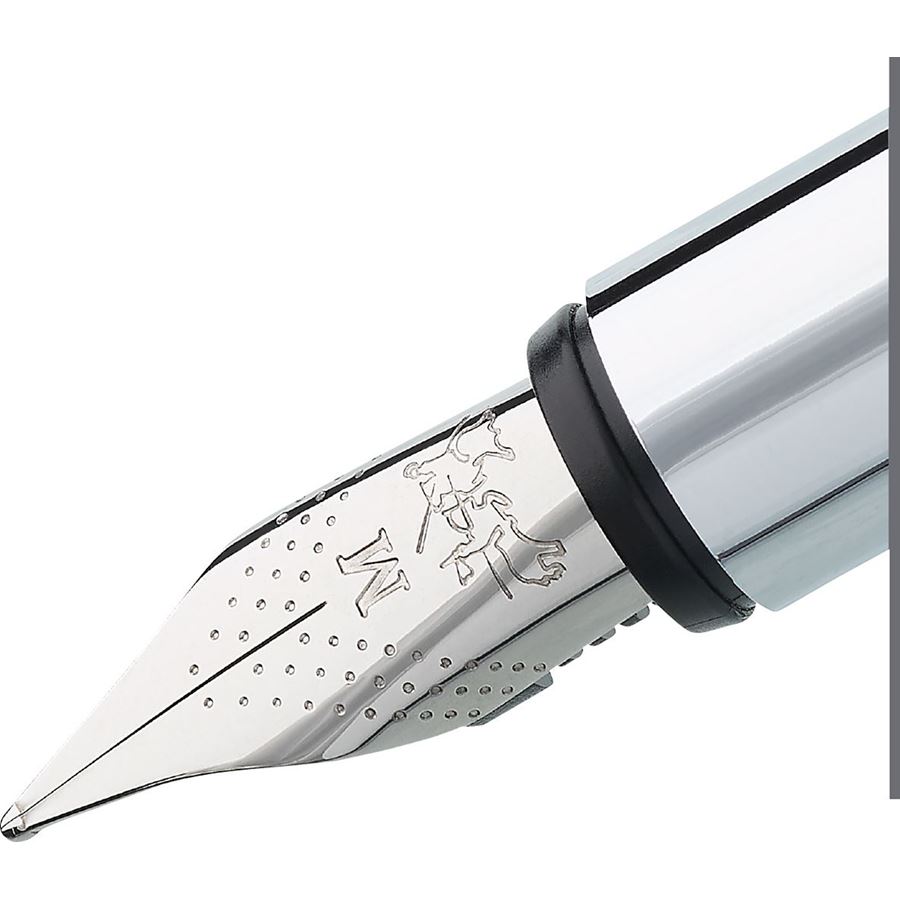 Faber-Castell - Stylo à plume Neo Slim acier inoxydable, brillant, medium
