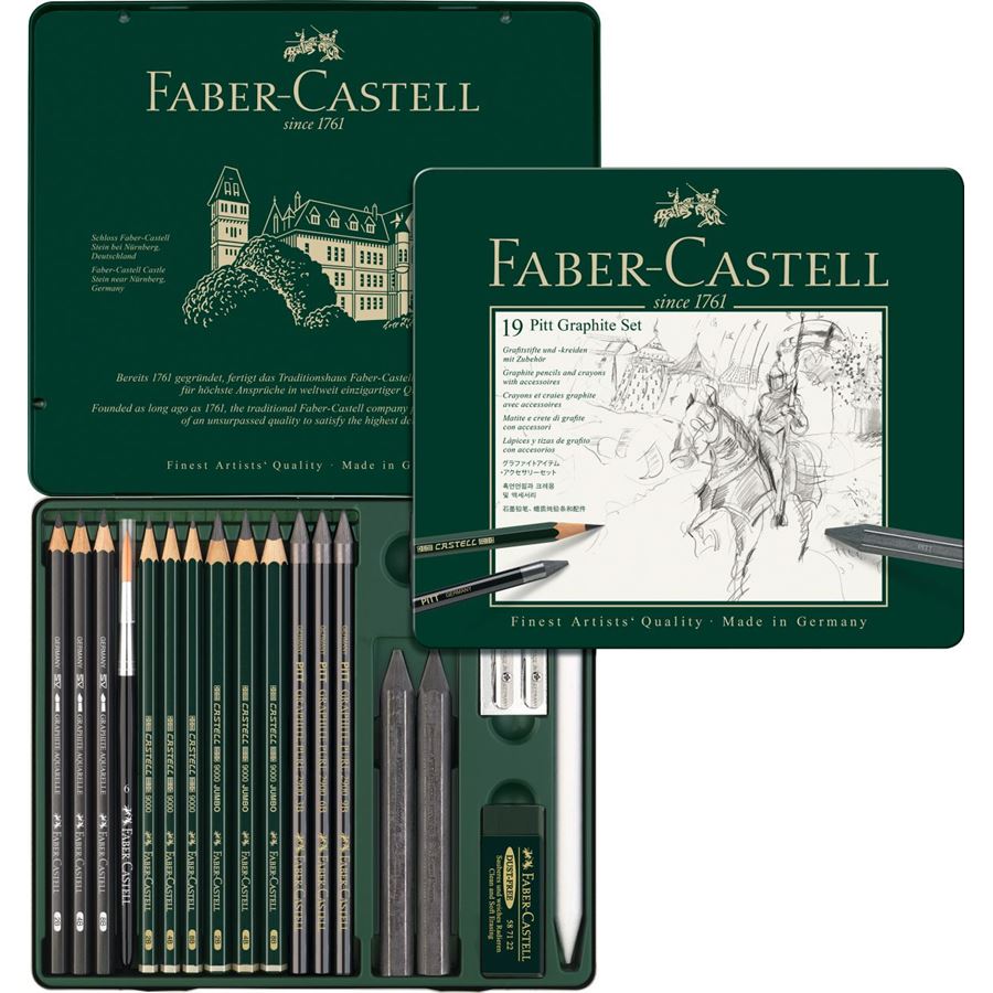 Faber-Castell - Pitt Graphite Set, 19er Metalletui