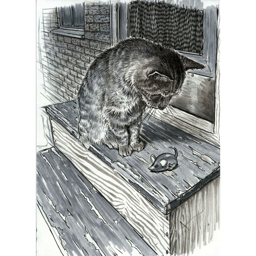 Faber-Castell - Feutre Pitt Artist Pen, boîte de 8, noir et gris