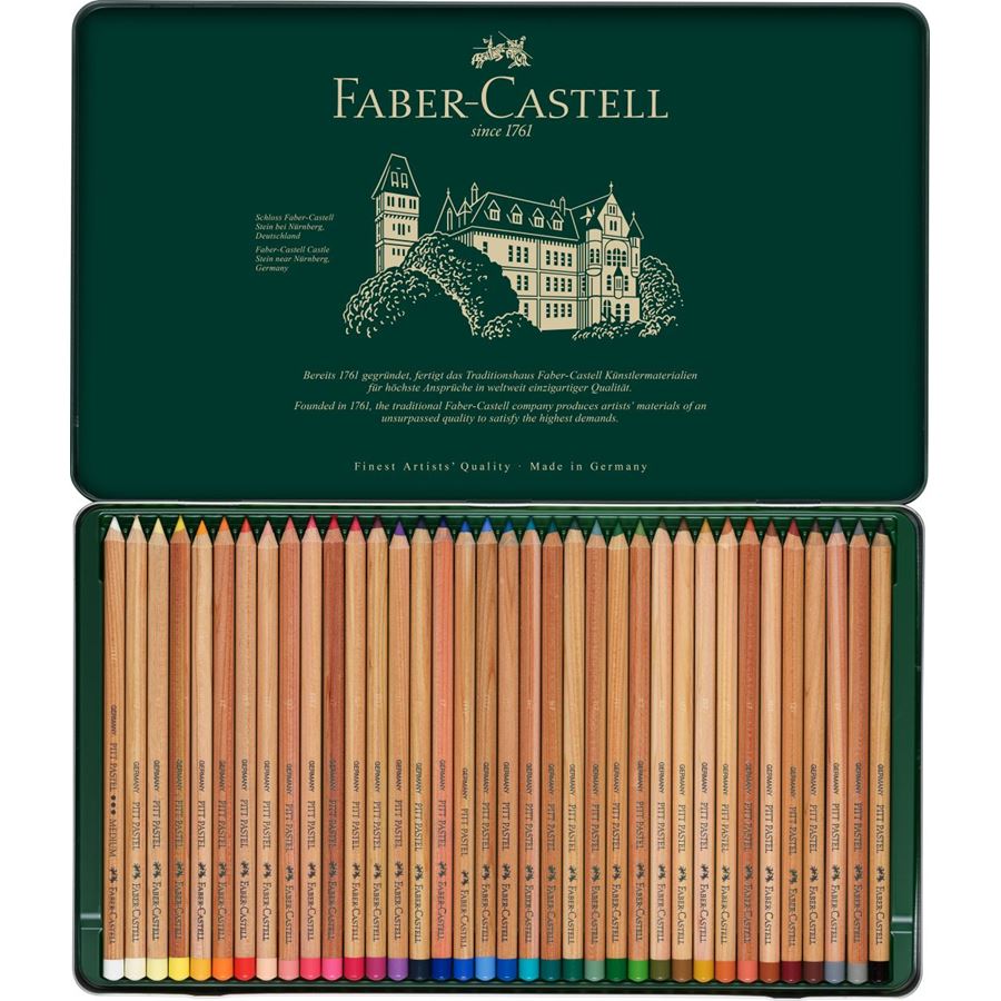 Faber-Castell - Crayon Pitt Pastel boîte métal de 36 pièces