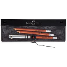 Faber-Castell - Perfekter Bleistift Fine Writing Geschenkset, rotbraun 3-tlg