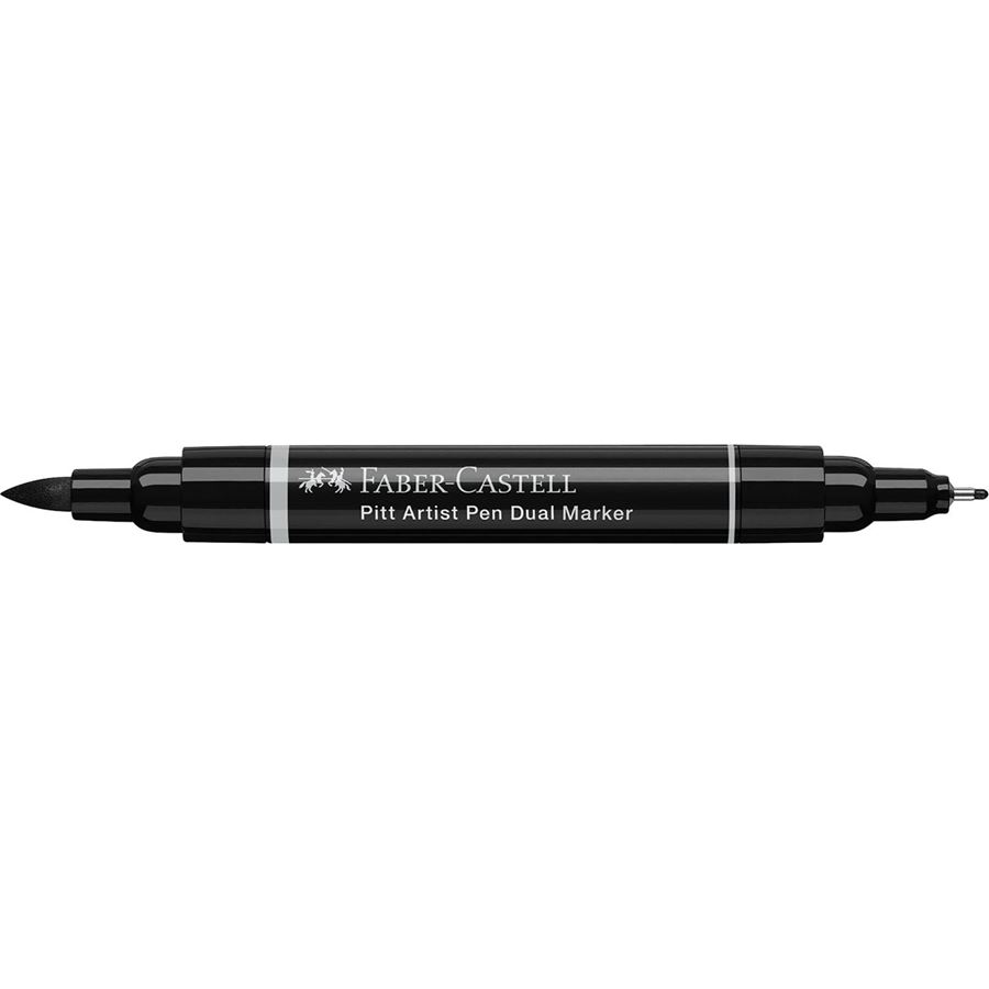 Faber-Castell - Feutre Pitt Artist Pen Double Pointe, noir