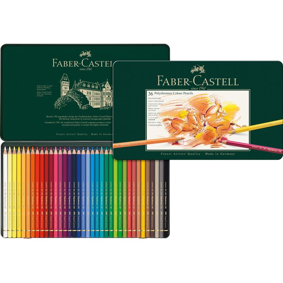Faber-Castell - Polychromos Farbstift, 36er Metalletui