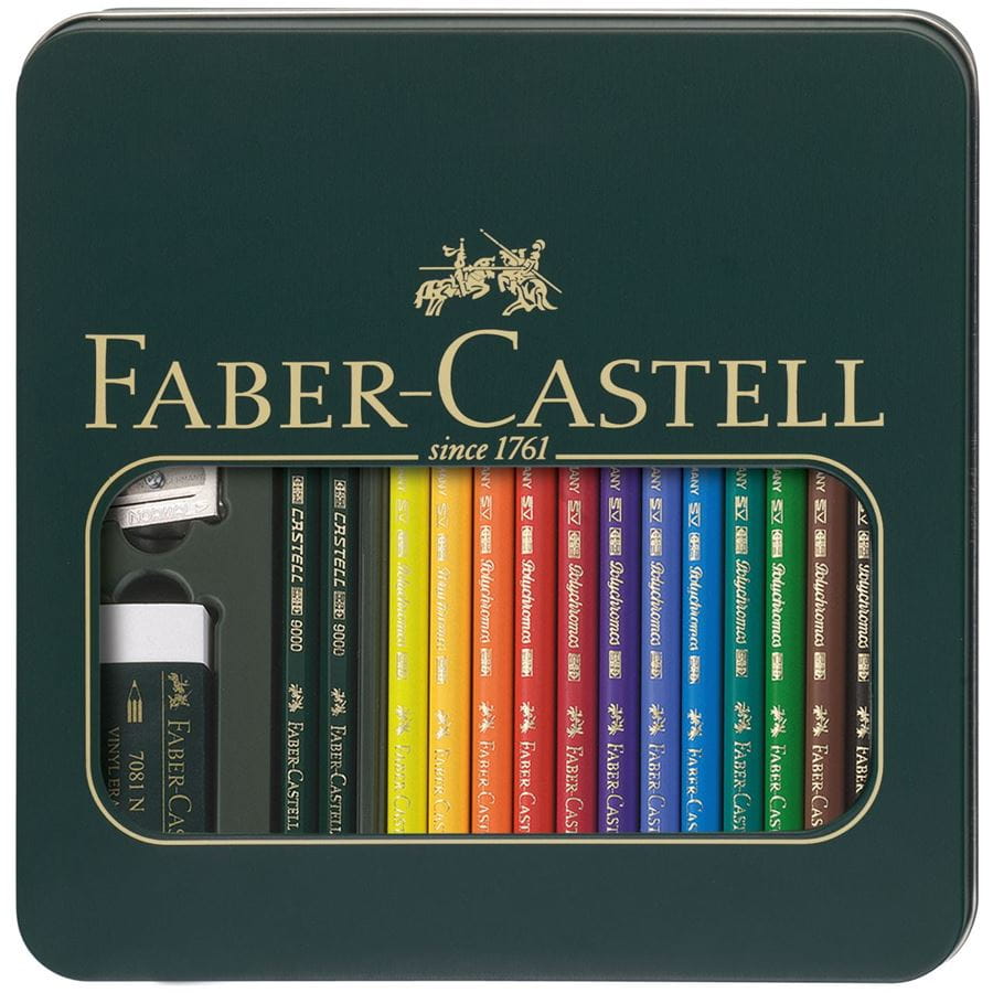 Faber-Castell - Boîte métal Mixed Media Polychromos