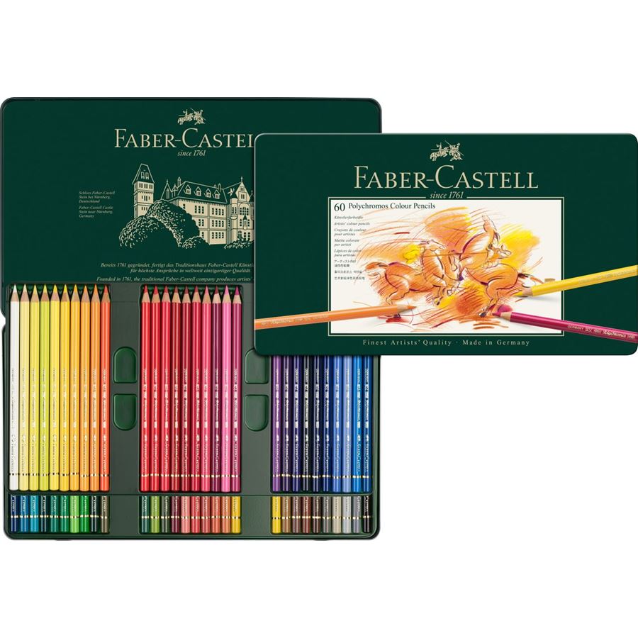 Faber-Castell - Polychromos Farbstift, 60er Metalletui