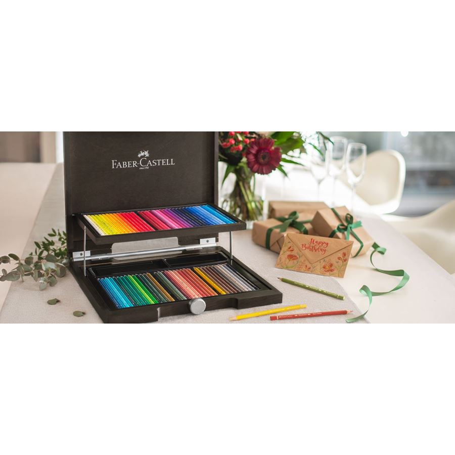 Faber-Castell - Crayons de couleur Polychromos, coffret bois de 72