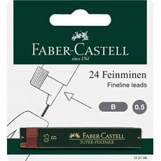 Faber-Castell - Super-Polymer Feinmine, B, 0.5 mm, 2er Set