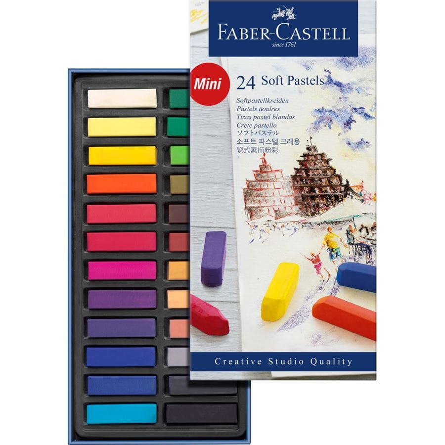 Faber-Castell - Soft pastels mini, boîte de 24