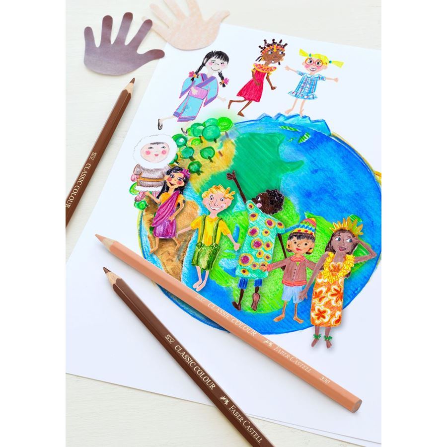Faber-Castell - Crayons couleur Enfants du Monde 12+3