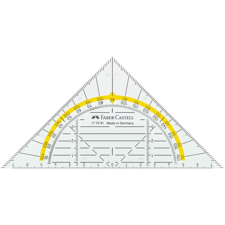 Faber-Castell - Geometrie-Dreieck, klein, 14 cm