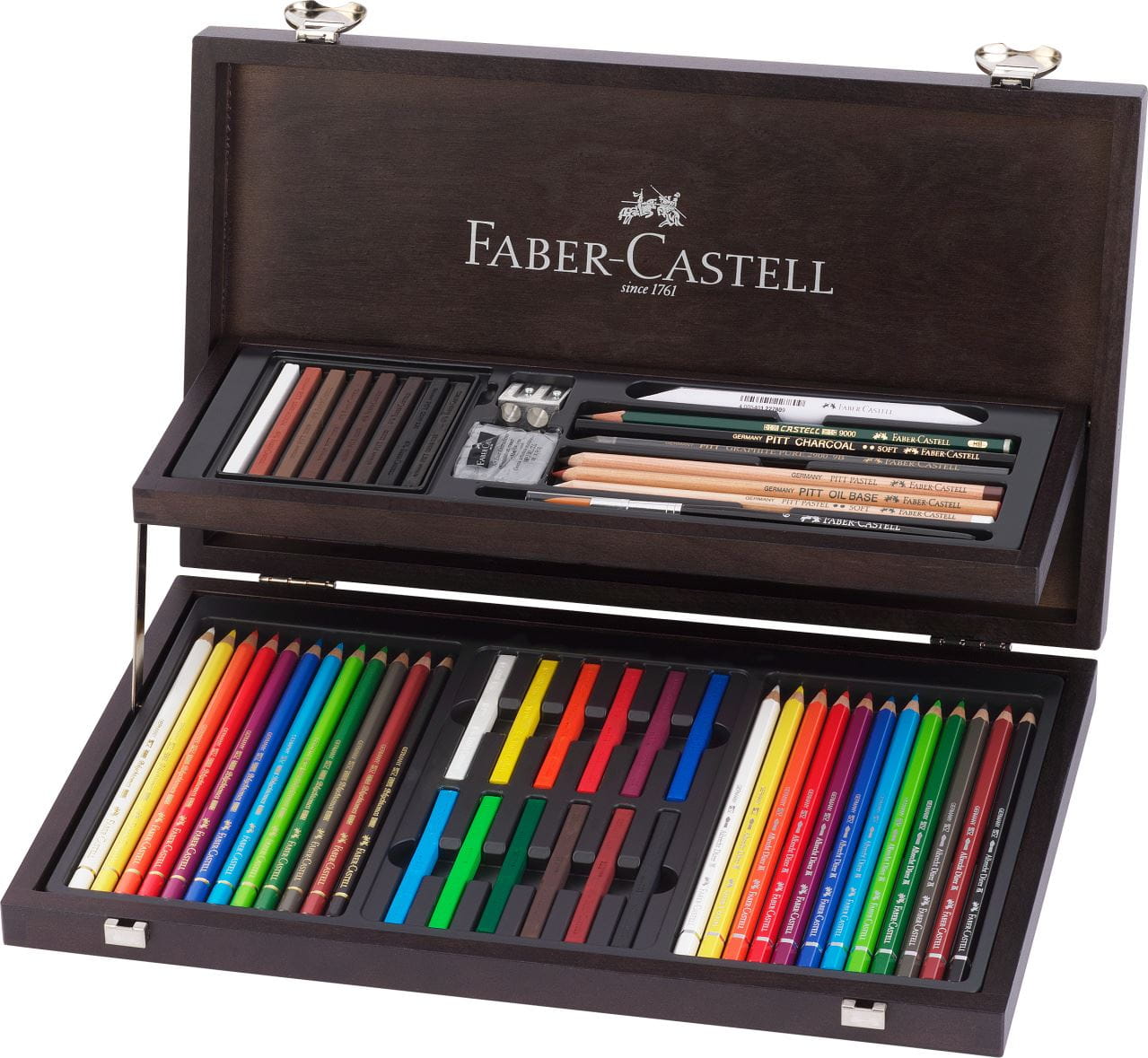 Faber-Castell - Art & Graphic Compendium, Holzkoffer, 53-teilig