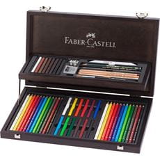Faber-Castell - Art & Graphic Compendium, Holzkoffer, 53-teilig