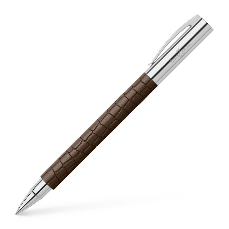 Faber-Castell - Ambition 3D Croco rollerball 3D, marron