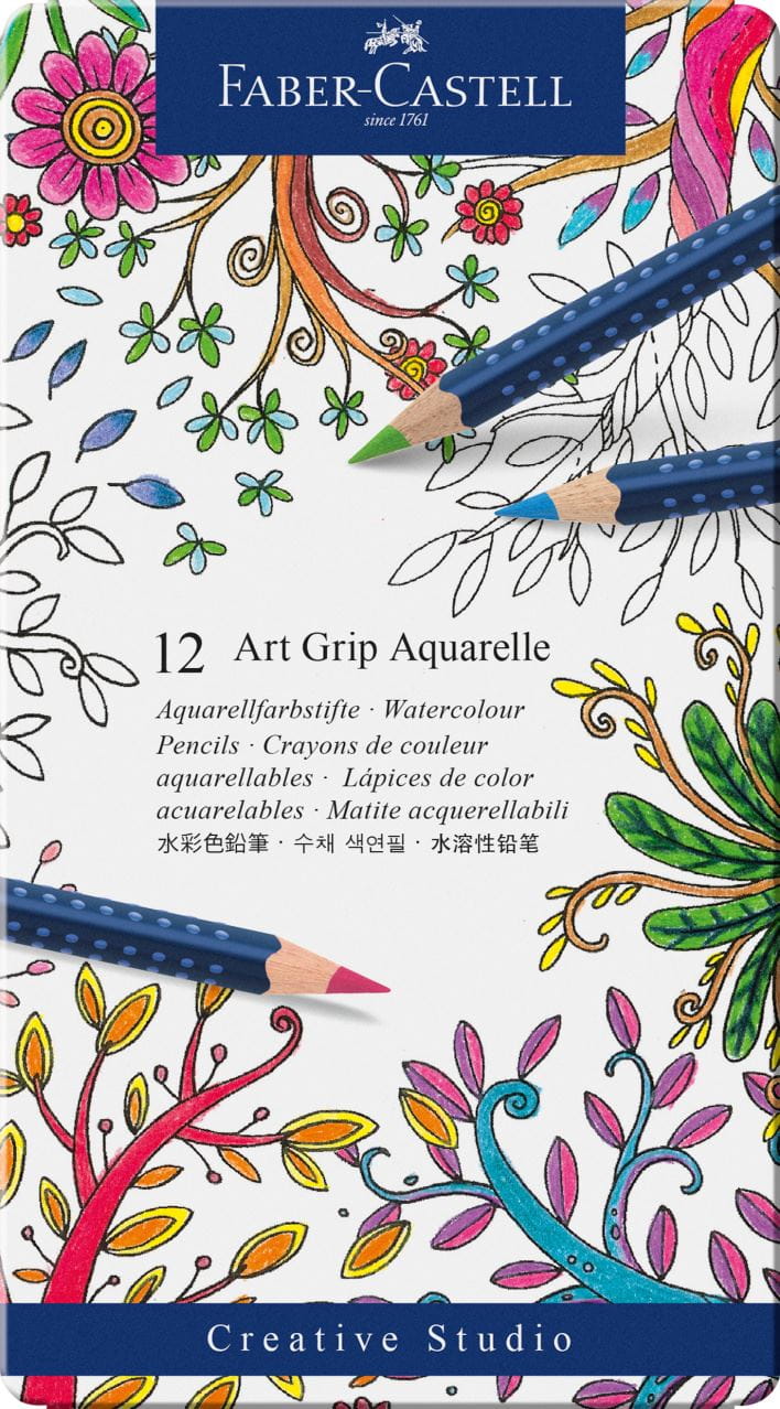 Faber-Castell - Aquarellstift Art Grip Aquarelle 12er Etui