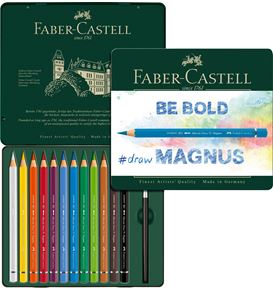 Faber-Castell - Crayon aquarellable Albrecht Dürer Magnus boîte métal de 12