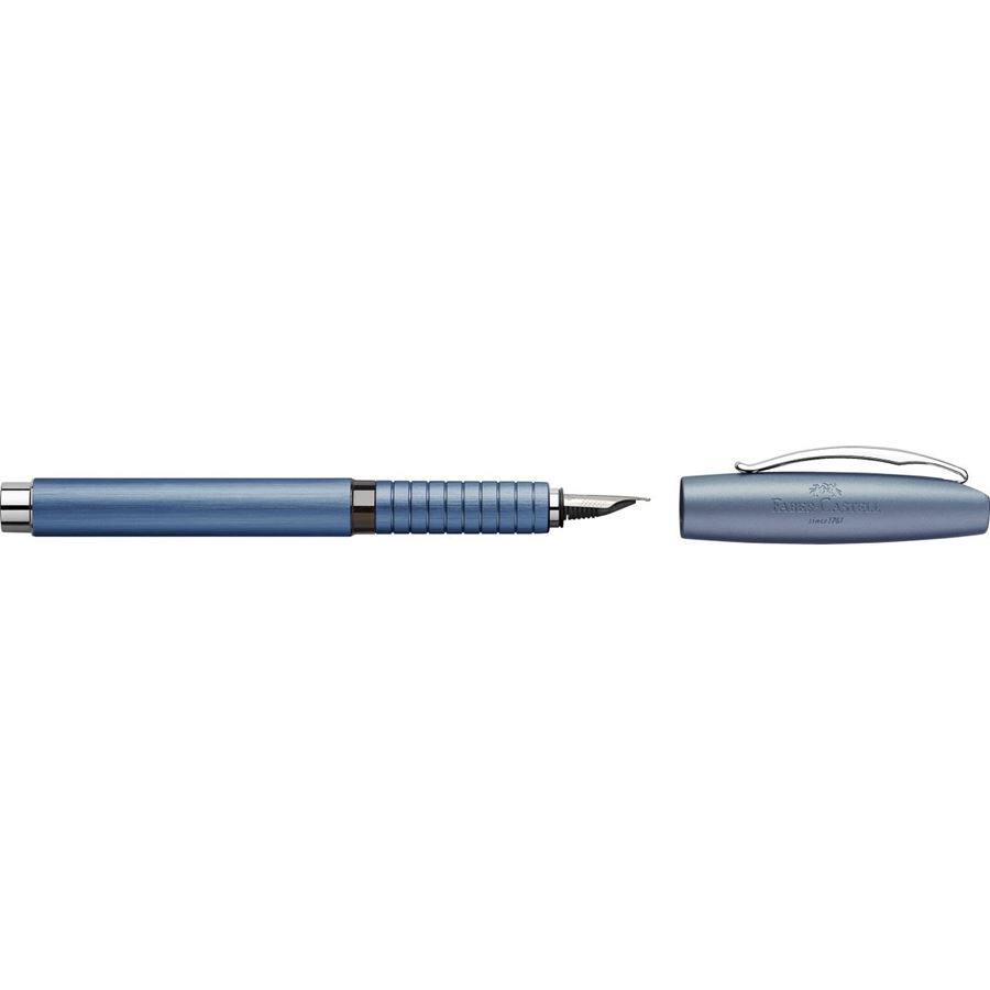 Faber-Castell - Essentio Aluminium Füller, Federbreite M, blau