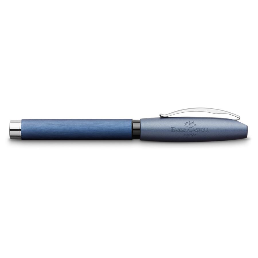 Faber-Castell - Stylo plume Essentio Aluminium Bleu extra fine