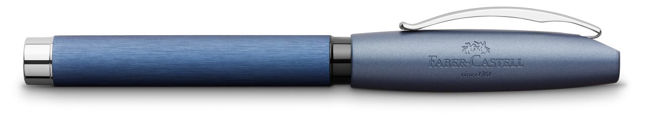 Faber-Castell - Stylo plume Essentio Aluminium Bleu large