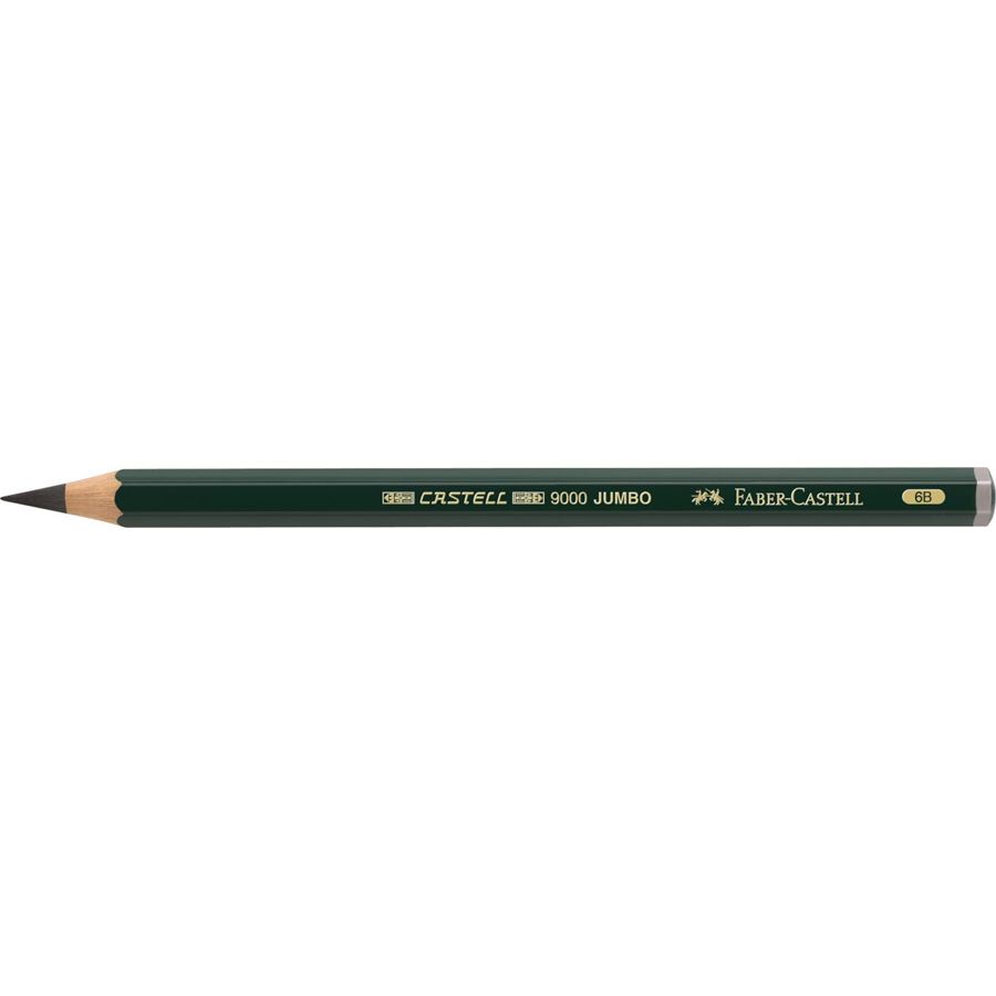 Faber-Castell - Castell 9000 Jumbo Bleistift, 6B