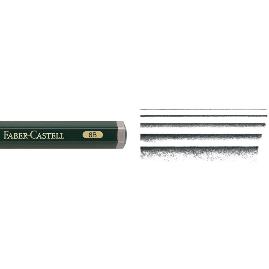 Faber-Castell - Castell 9000 Jumbo Bleistift, 6B