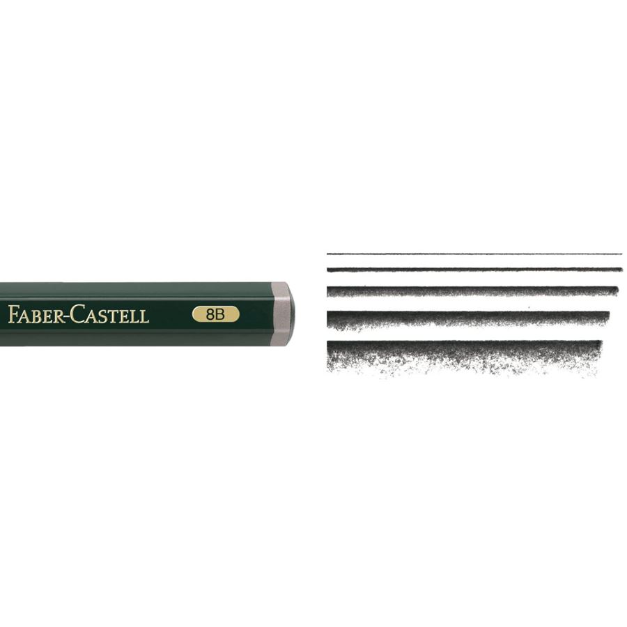 Faber-Castell - Crayon graphite Castell 9000 Jumbo 8B